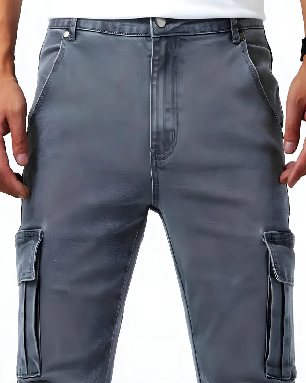 Pantalón Cargo Stretch Marino