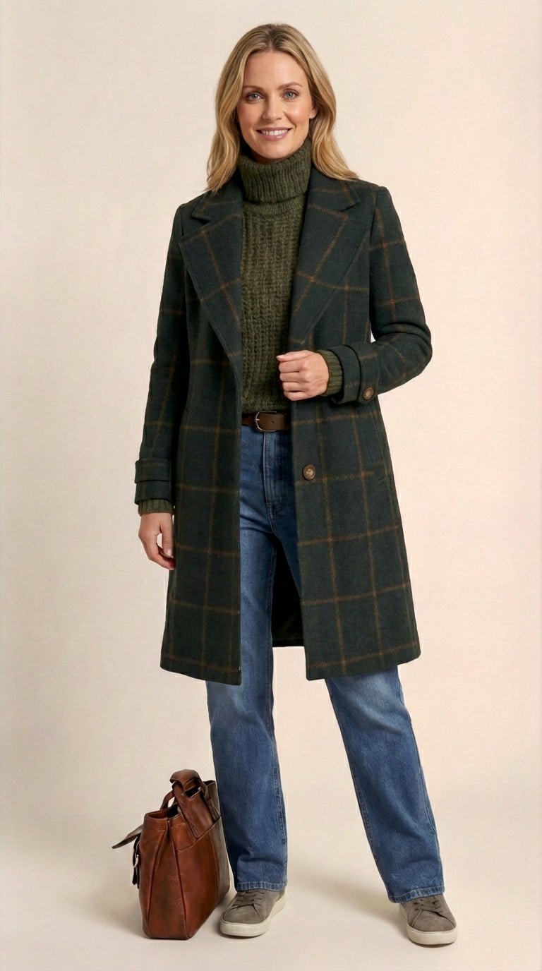 Fabiola™ | Abrigo clásico a cuadros