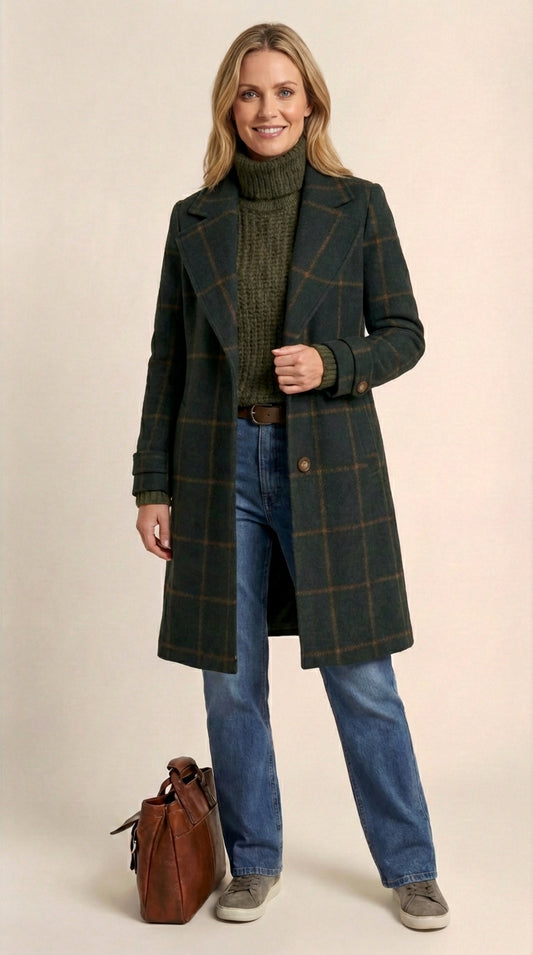 Fabiola™ | Abrigo clásico a cuadros