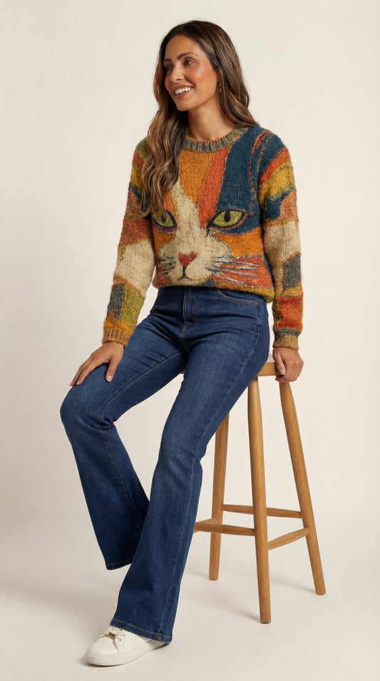 ZAIRA™ | Top artístico con gato