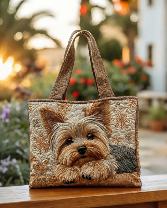 Bolso Artesanal Acolchado “Yorkie Brillante”