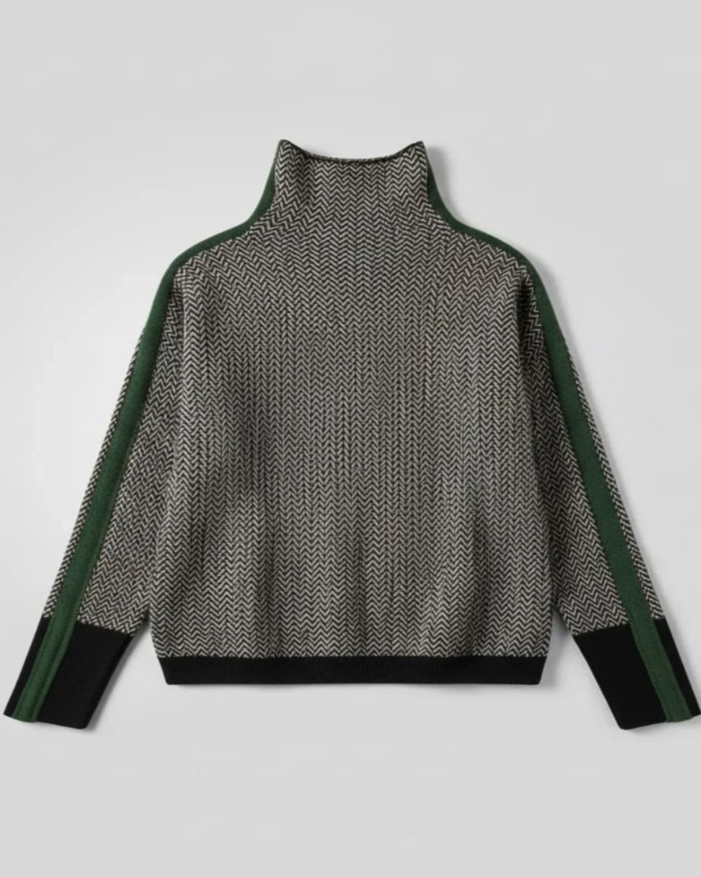 Susana| Jersey de cuello alto con rayas en contraste